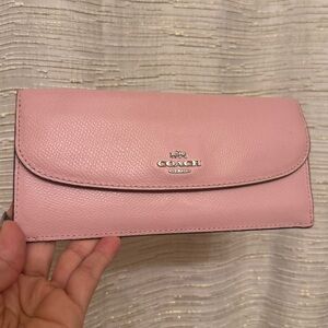 Coach Light Pink Leather Wallet